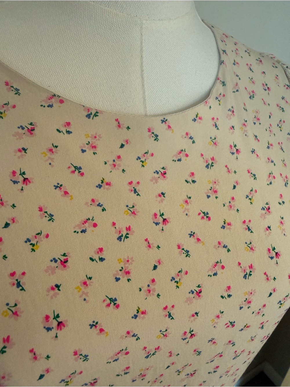 Madewell Tie-Sleeve Retro Dress Dutch Dandelions Floral Size 0 Mini Dress - Picture 2 of 16
